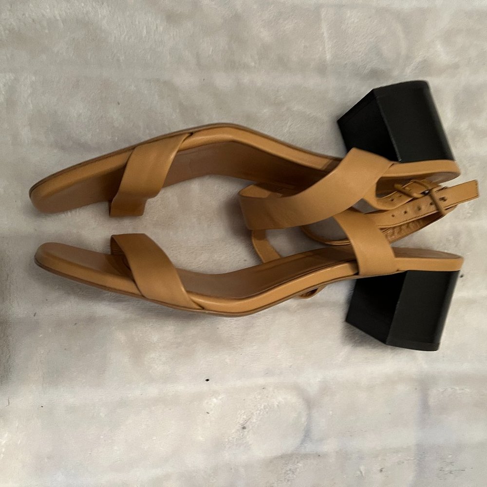 Everlane Tan/Camel “The Double-Strap Block Heel” Sandal